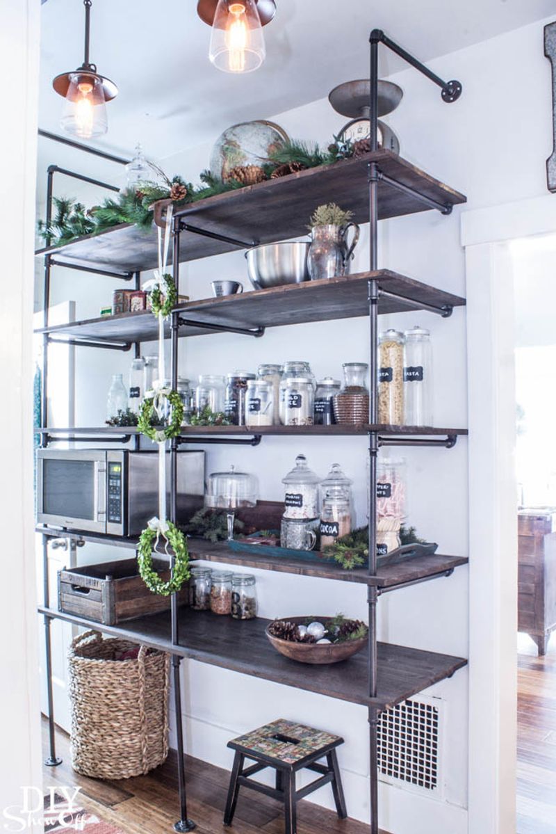 Industrial Pipe Shelves