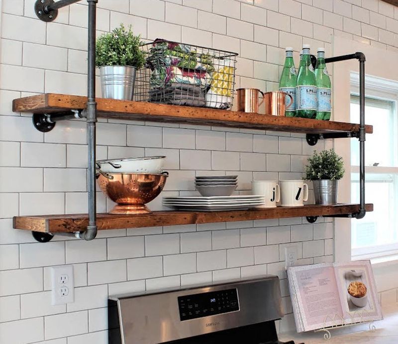 Industrial Pipe Shelving