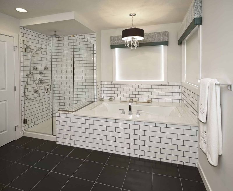 Subway Tiles With A Twist Of Dark Grout