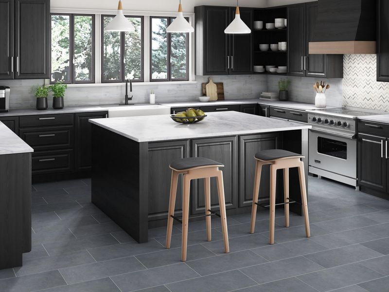 Large Format Dark Gray Tiles