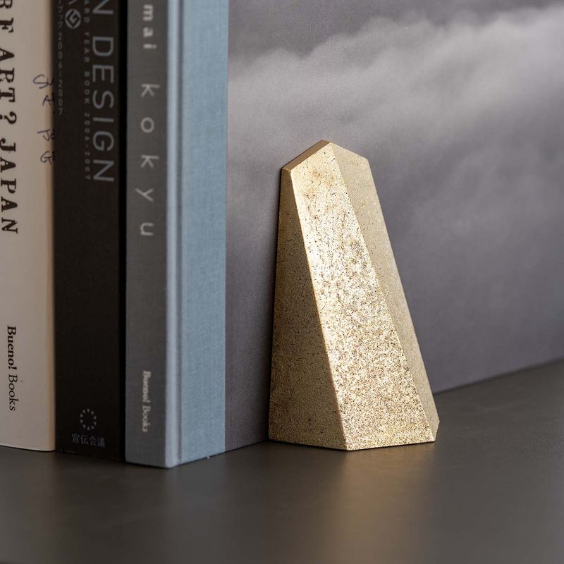 Add Brass Bookends To Shelving Units