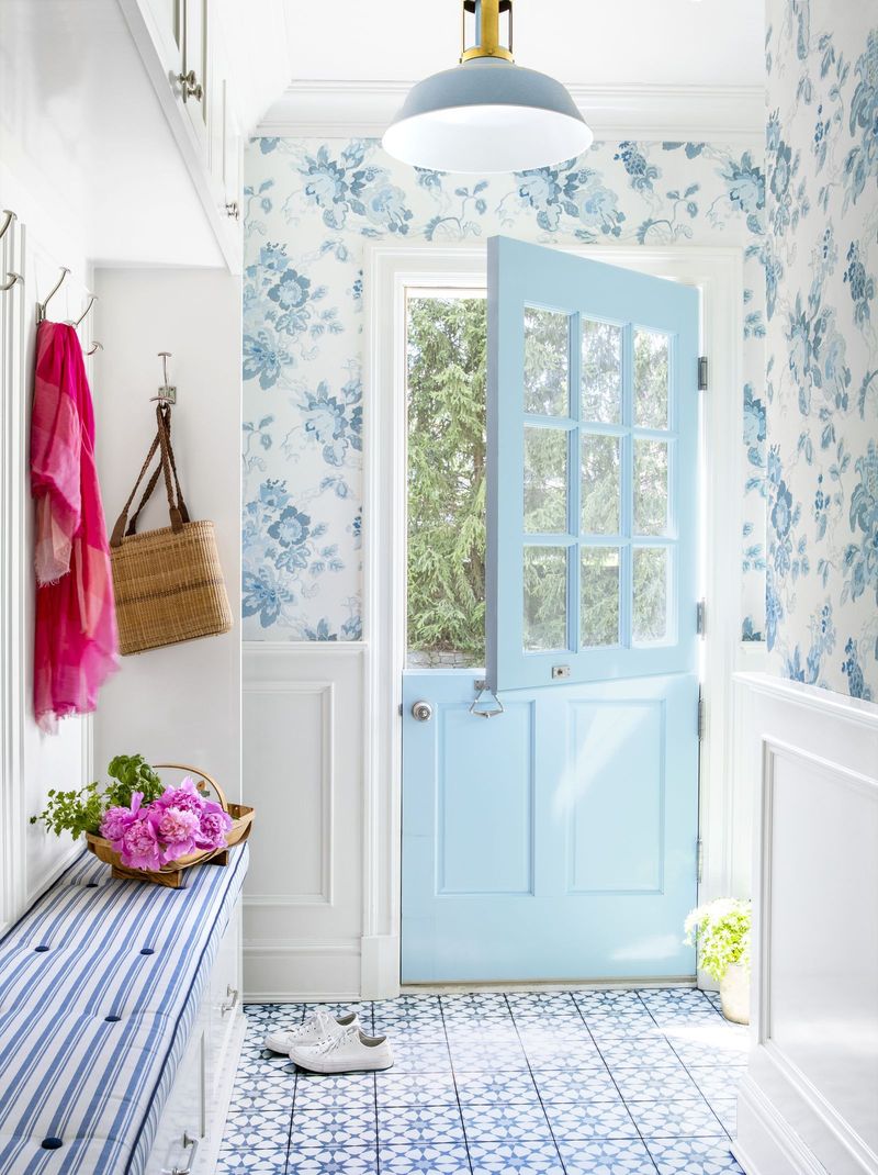 Stick to light colors to make small entryways feel bigger