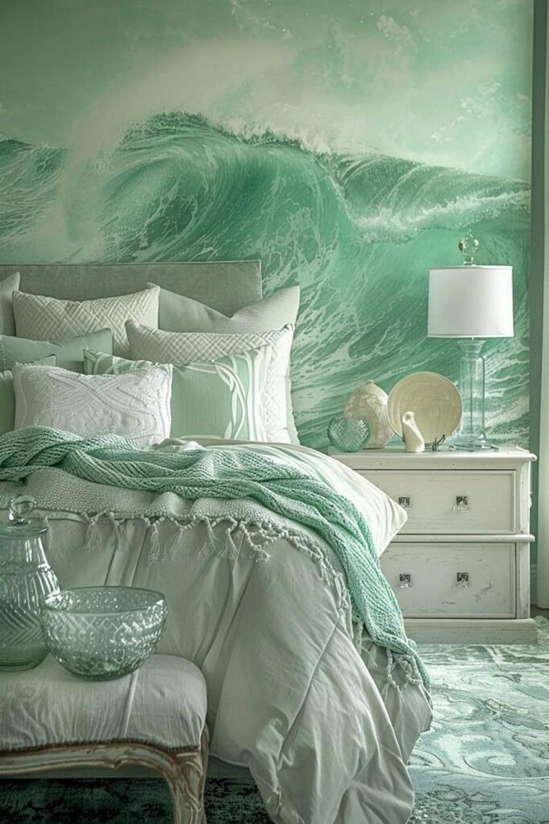 Sandy Beige and Sea Glass Green