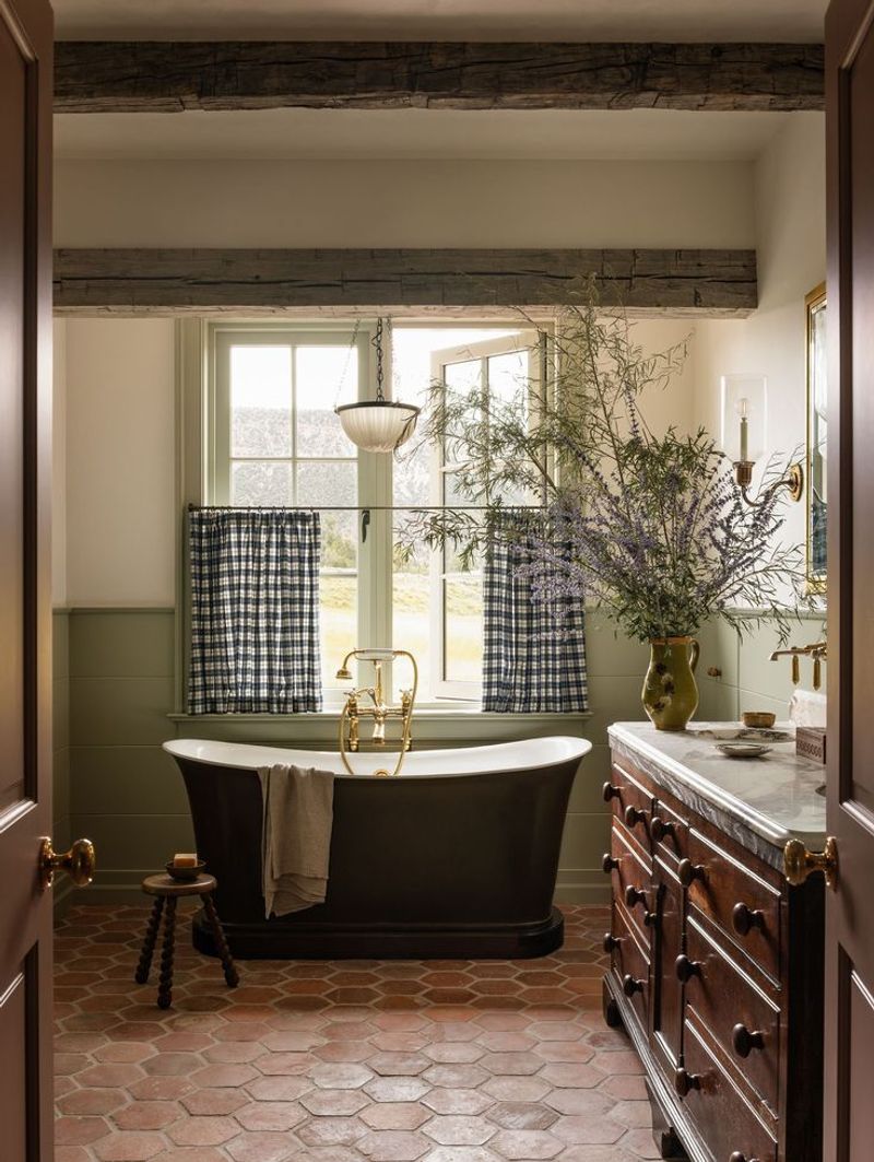 Rustic Bathroom with Timeless Charm and Inviting Warmth