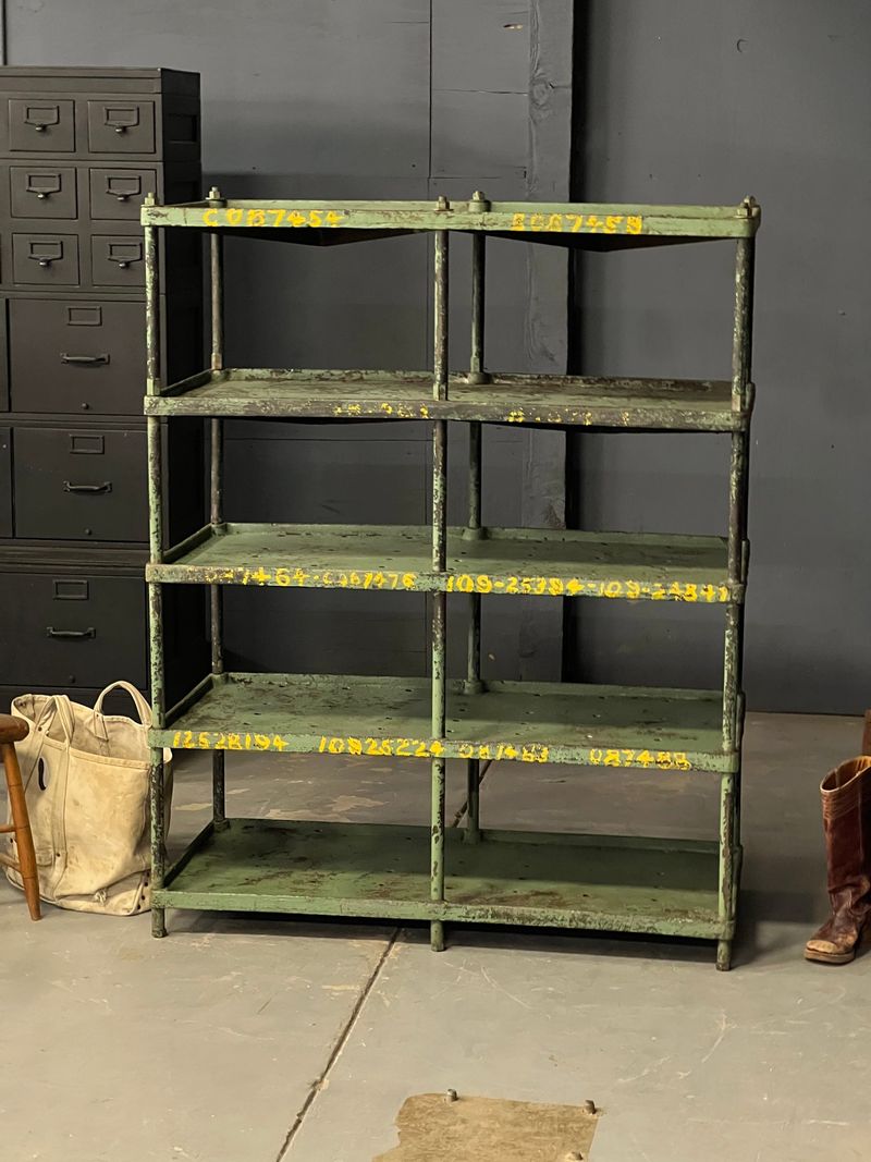 Industrial metal shelving