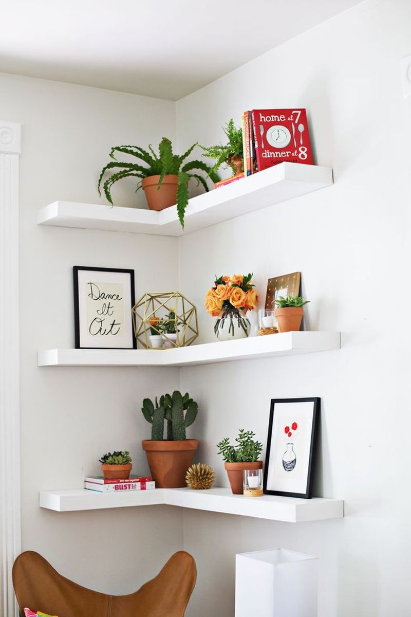 Floating Corner Shelves Set