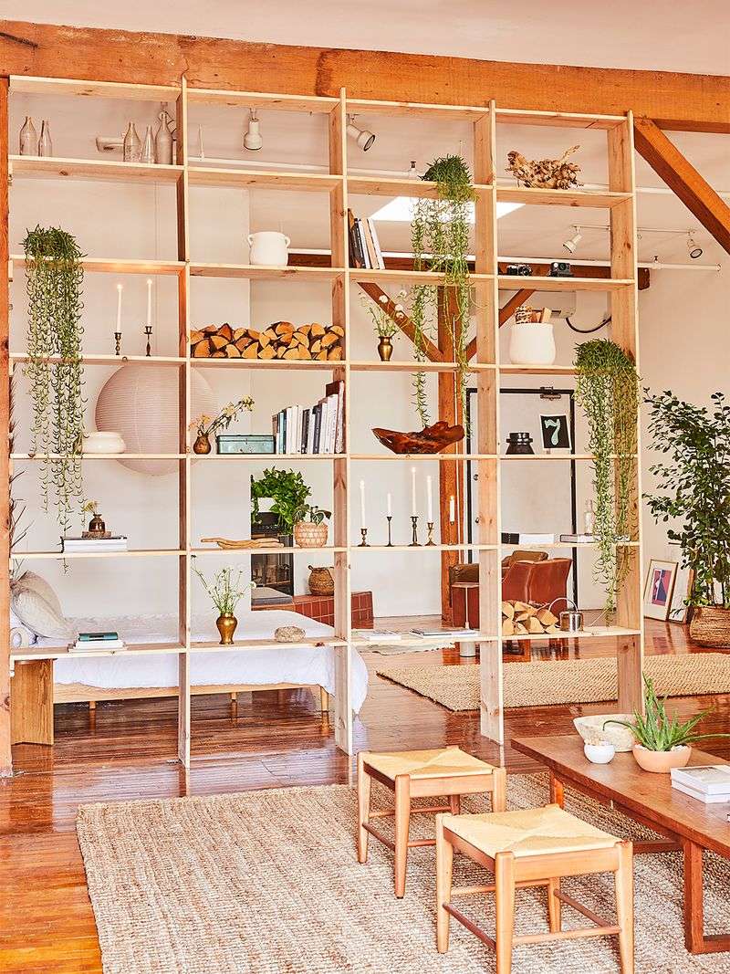 Bookshelves as Semi-Open Dividers