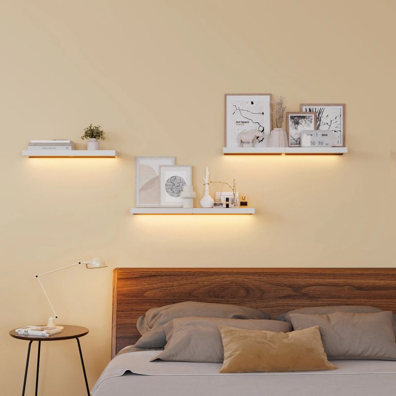 Floating light shelves