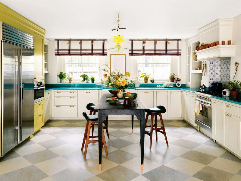 Patterned Linoleum Flooring