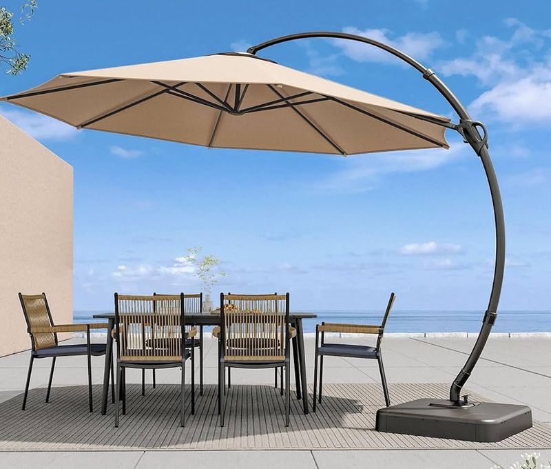 Offset Umbrella With Rotating Base
