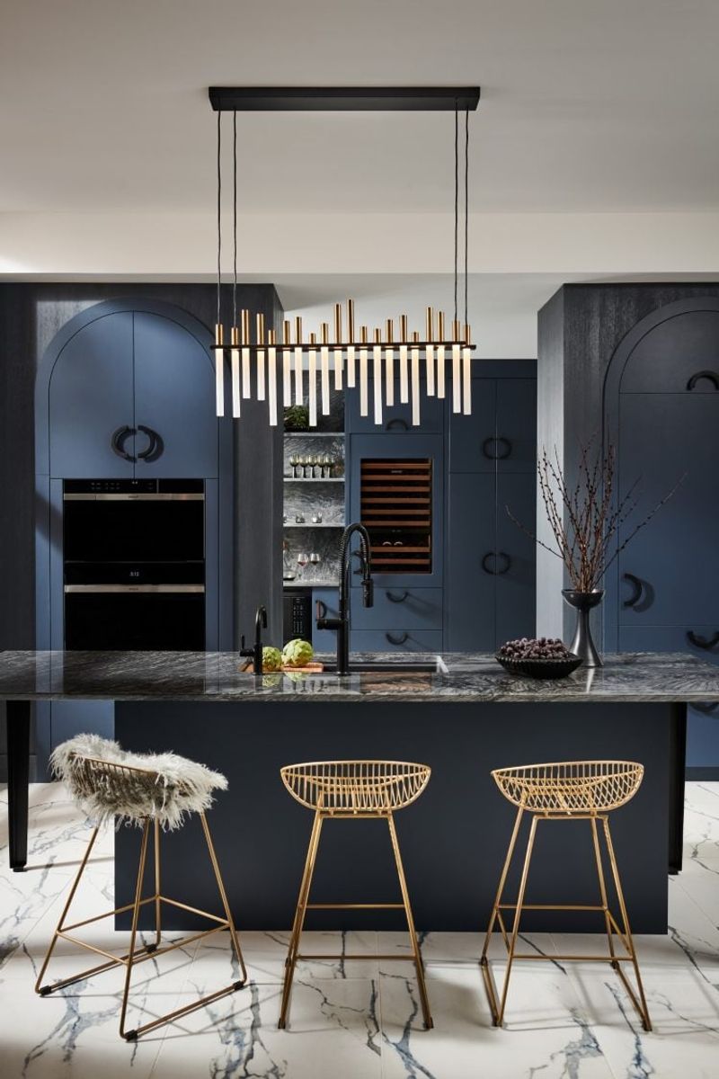 Statement lighting as the centerpiece