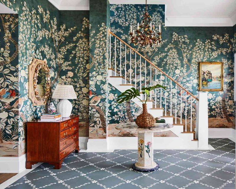 Balance large-scale patterns with minimal decor