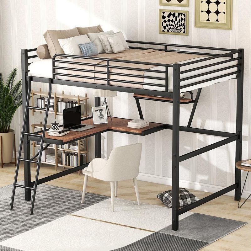 Adjustable Height Metal Loft Bed