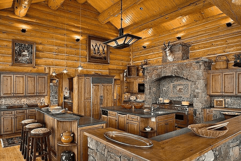 Rustic Lodge Kitchen