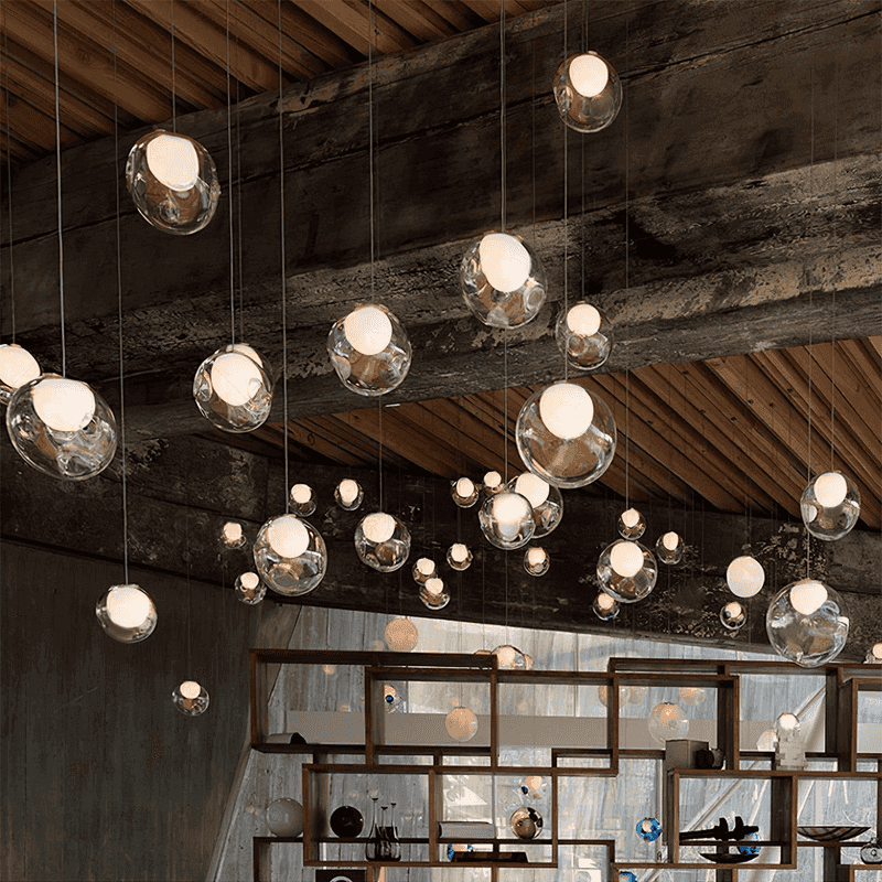 Hanging Glass Globe Clusters