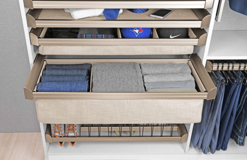 Install Pull-Out Drawers In Deep Closets