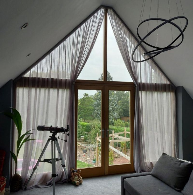 Hang Curtains From The Highest Point Down