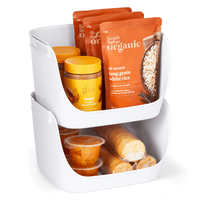Stackable containers without lids