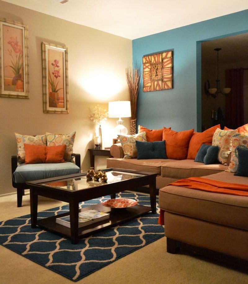 Charred Orange And Indigo