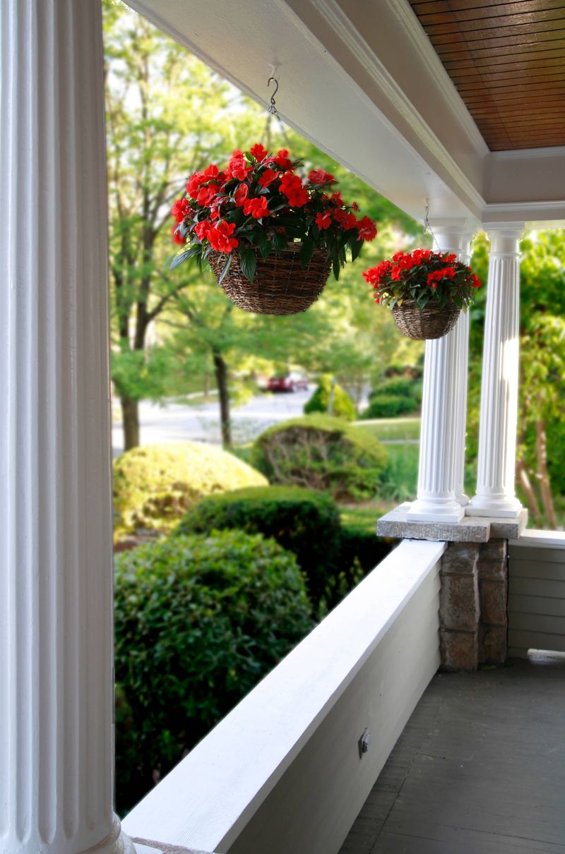 Hang Planters At Different Heights For Visual Interest