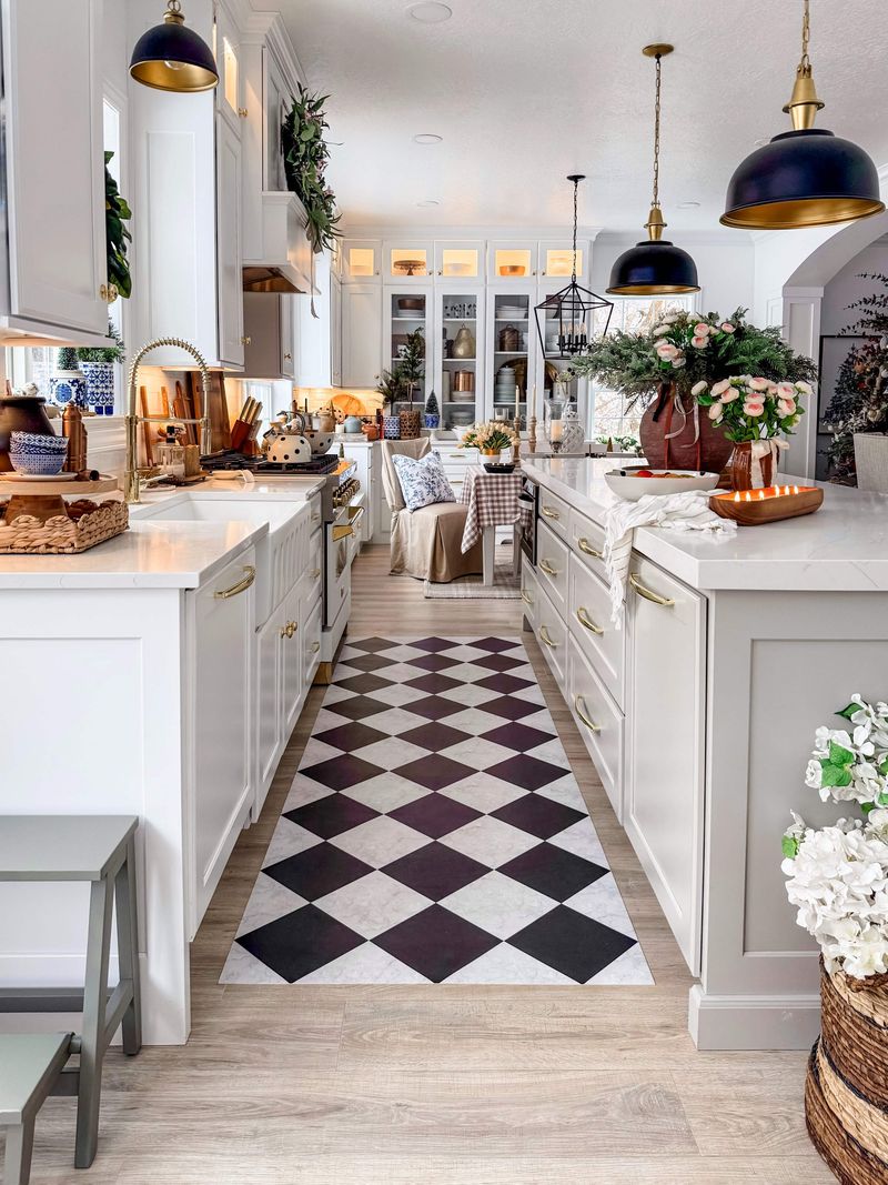Outdoor Rug Instead Of Floor Tiles