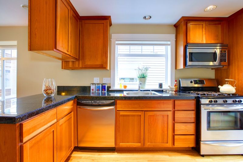 Orange-Toned Oak Cabinets