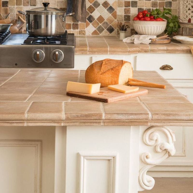 Tiled countertops