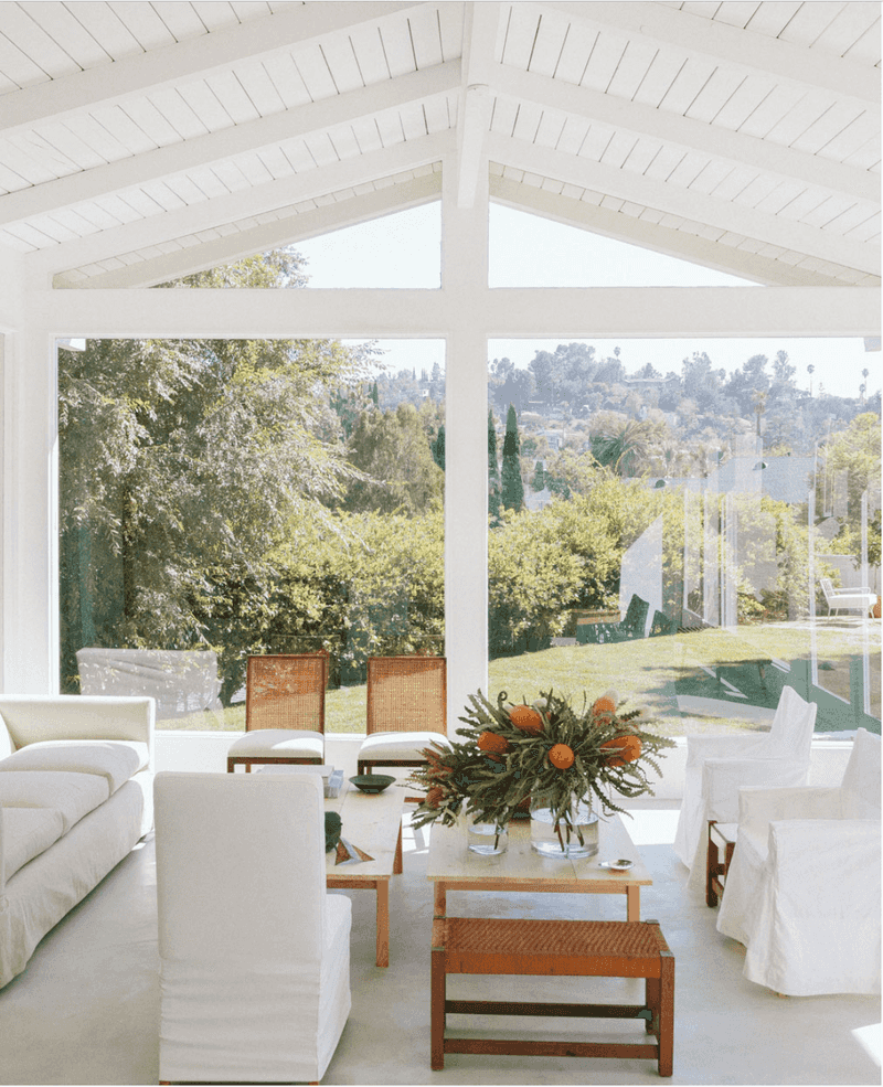 Crisp White Beams For A Beach House Vibe
