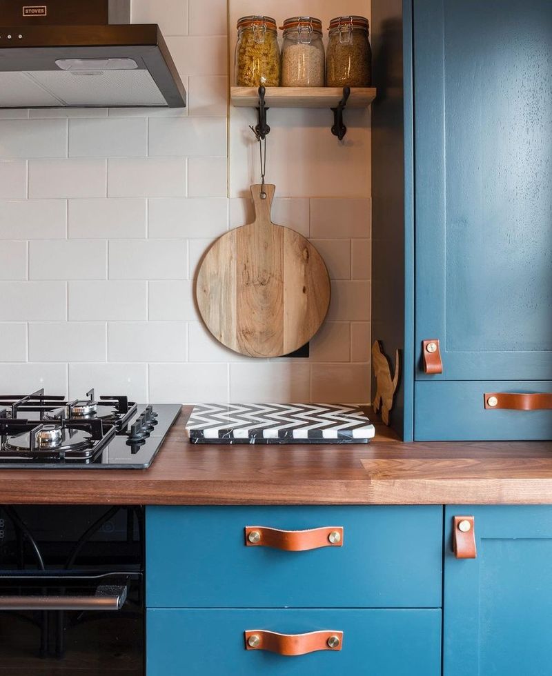 Distinctive Leather Drawer Pulls