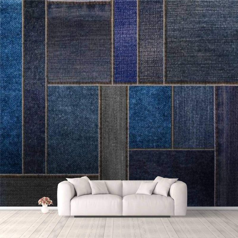 Choose denim-inspired wallpaper for a bold statement wall