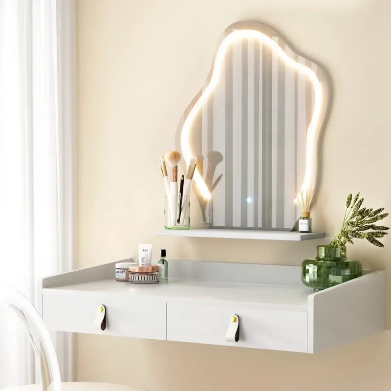 Space-Saving Wall-Mounted Vanity