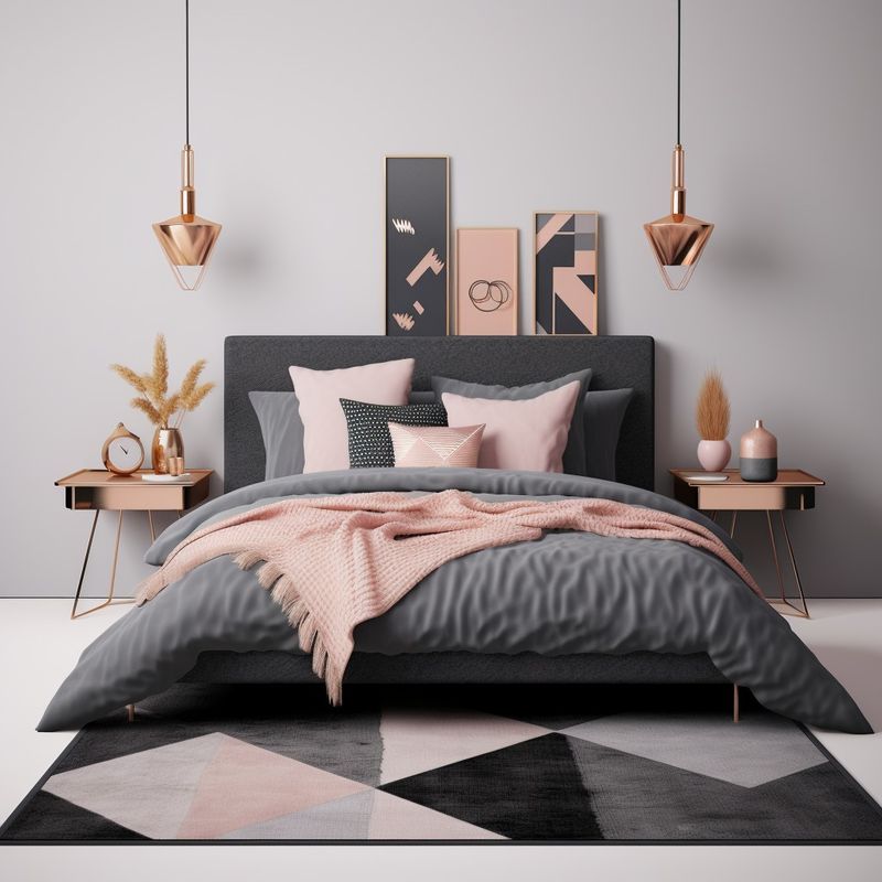 Charcoal Gray And Dusty Rose