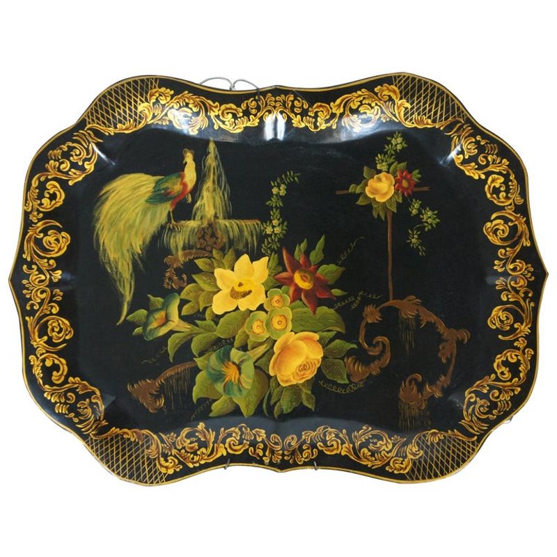 Tole-painted trays