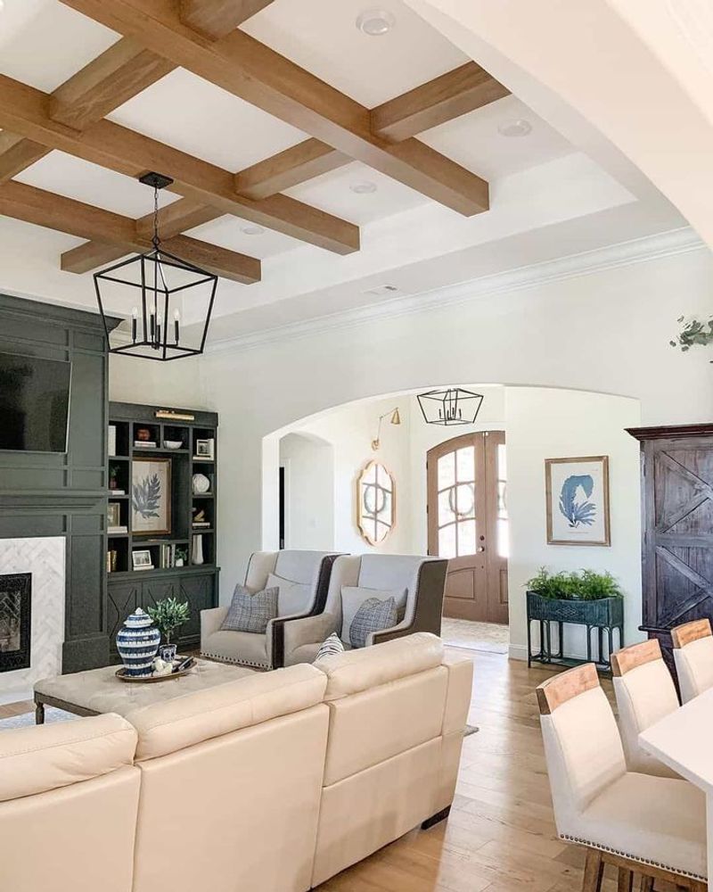 Crosshatched Beams for Cottage Charm