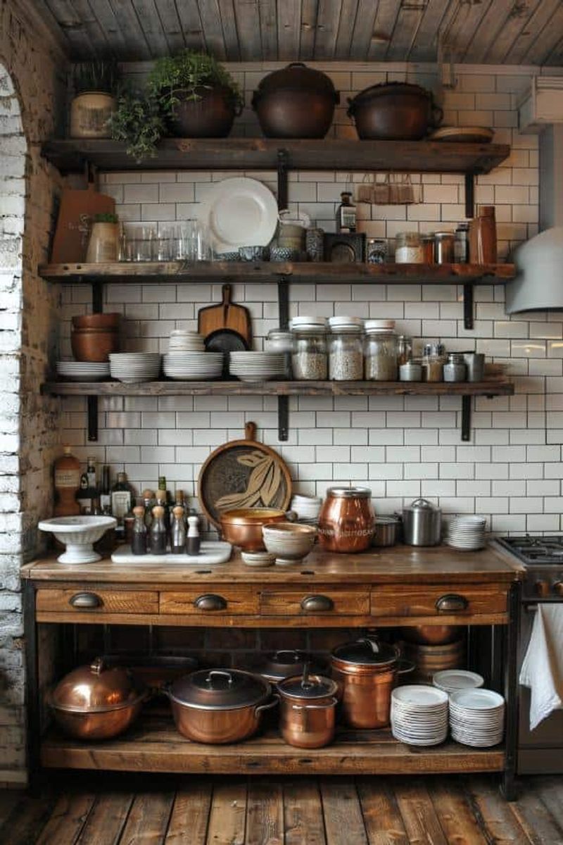 Open Wooden Shelving