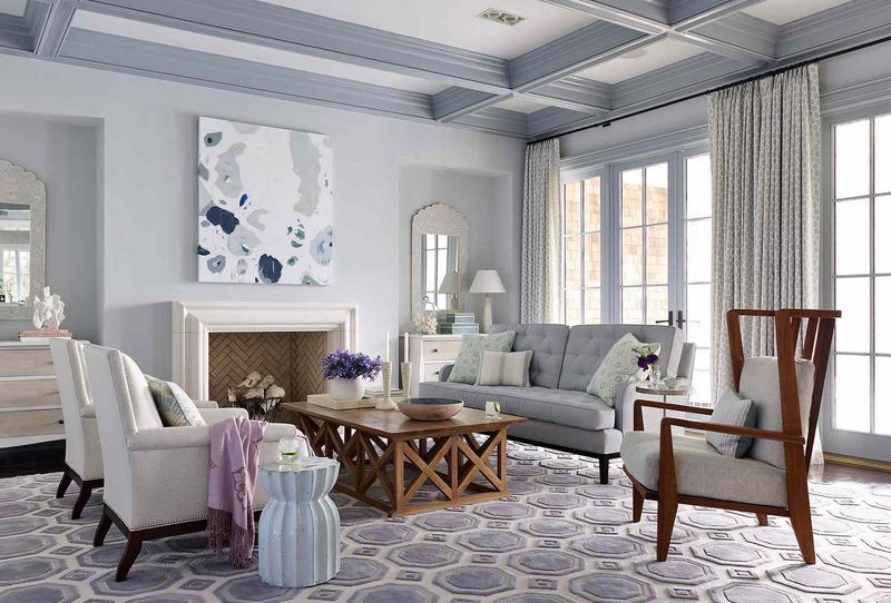 Painted Beams Matching Wall Color