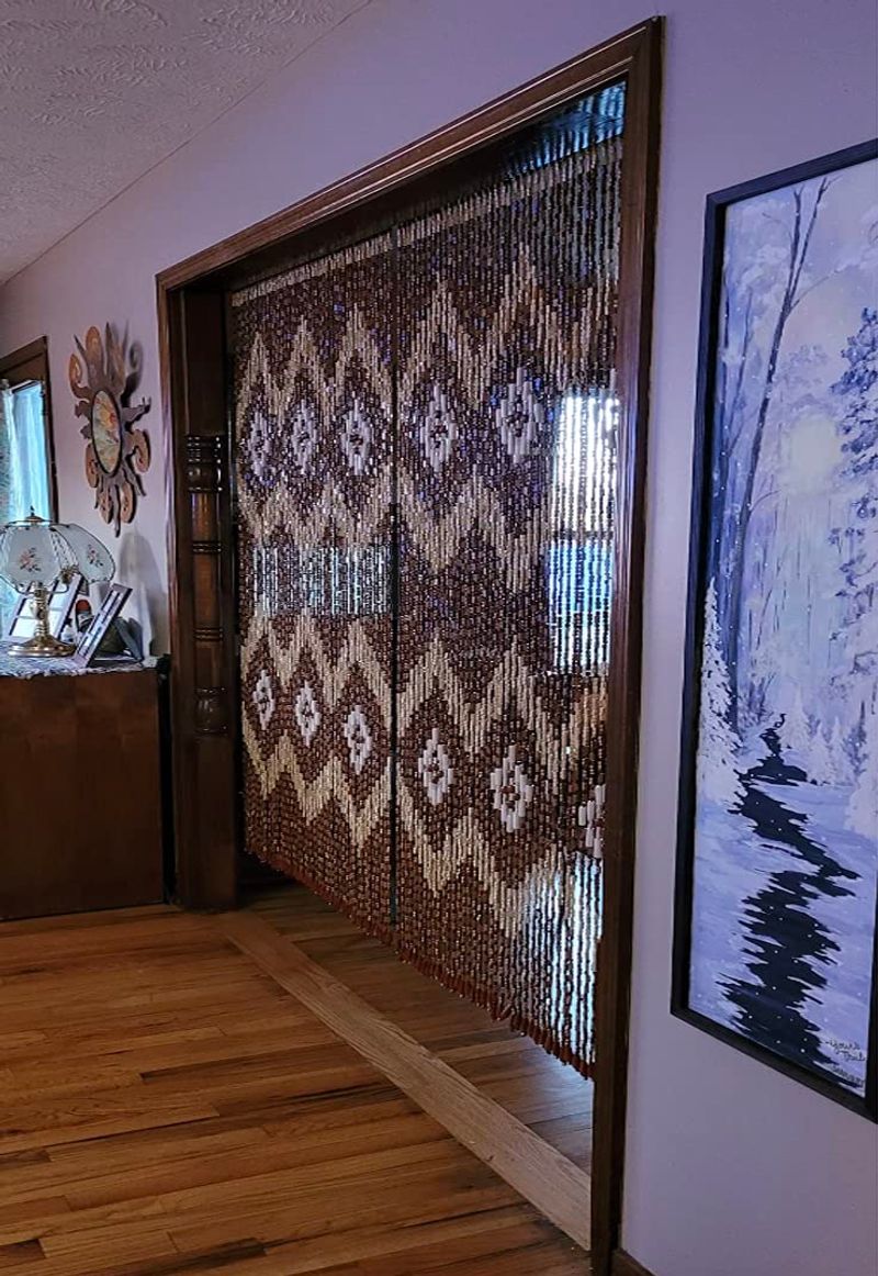 Beaded curtains or doorway hangings