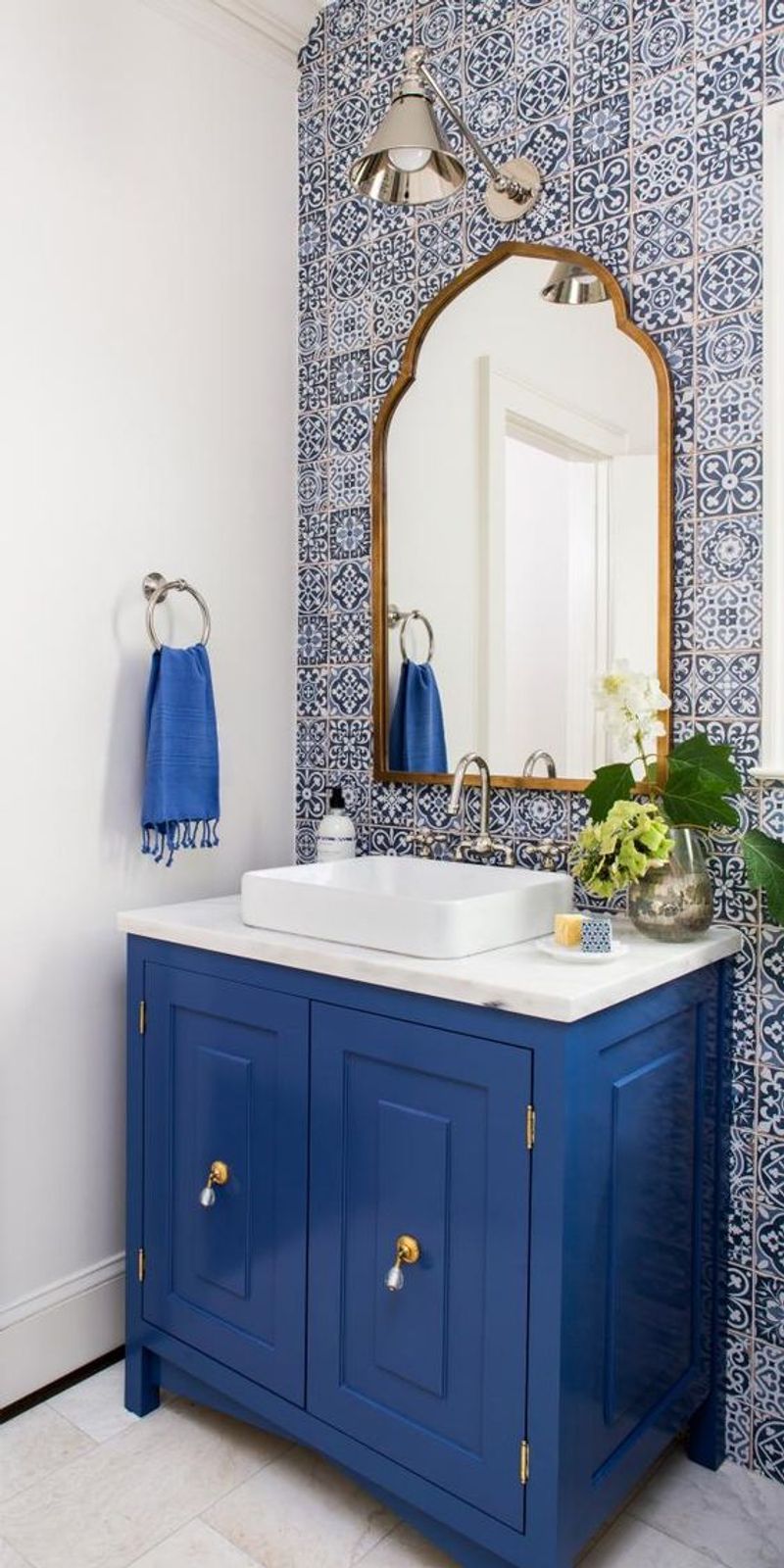 Accent Walls Of Small Mosaic Tiles