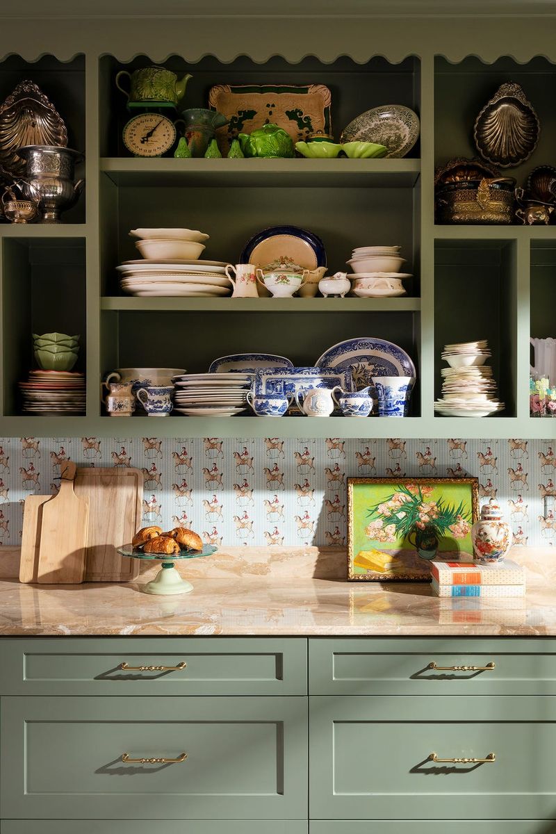 Cluttered Open Shelving