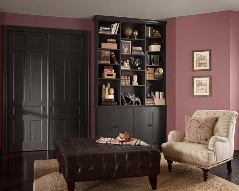 Dusty Rose And Charcoal Gray
