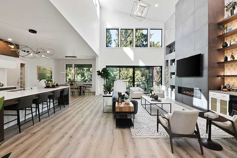 Open-concept layouts with distinct