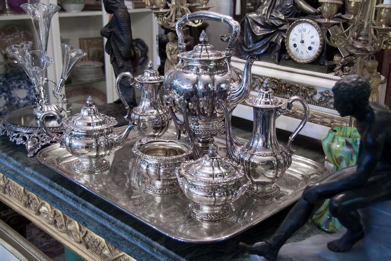 Dented Silver Tray