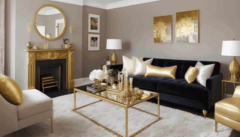 Metallic or Glass Accents