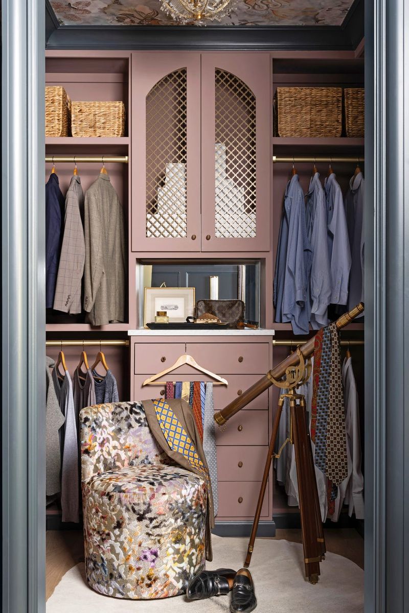 Inside closets or wardrobes