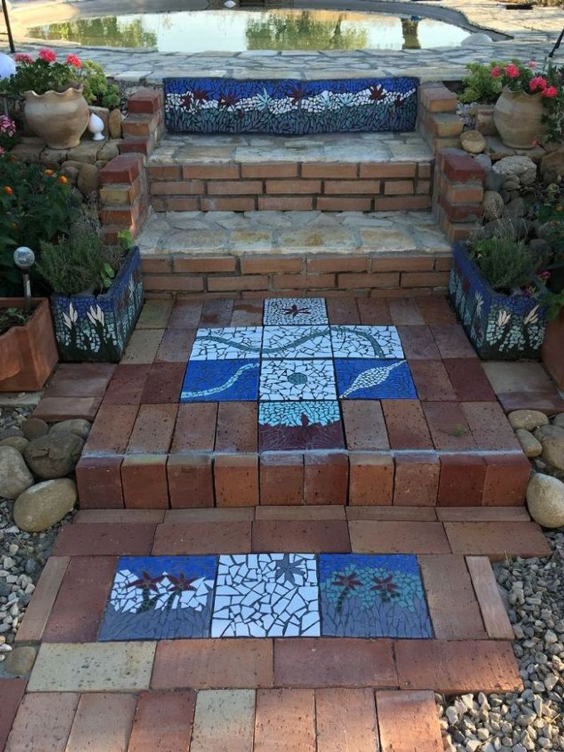 Mixed Material Mosaic Steps