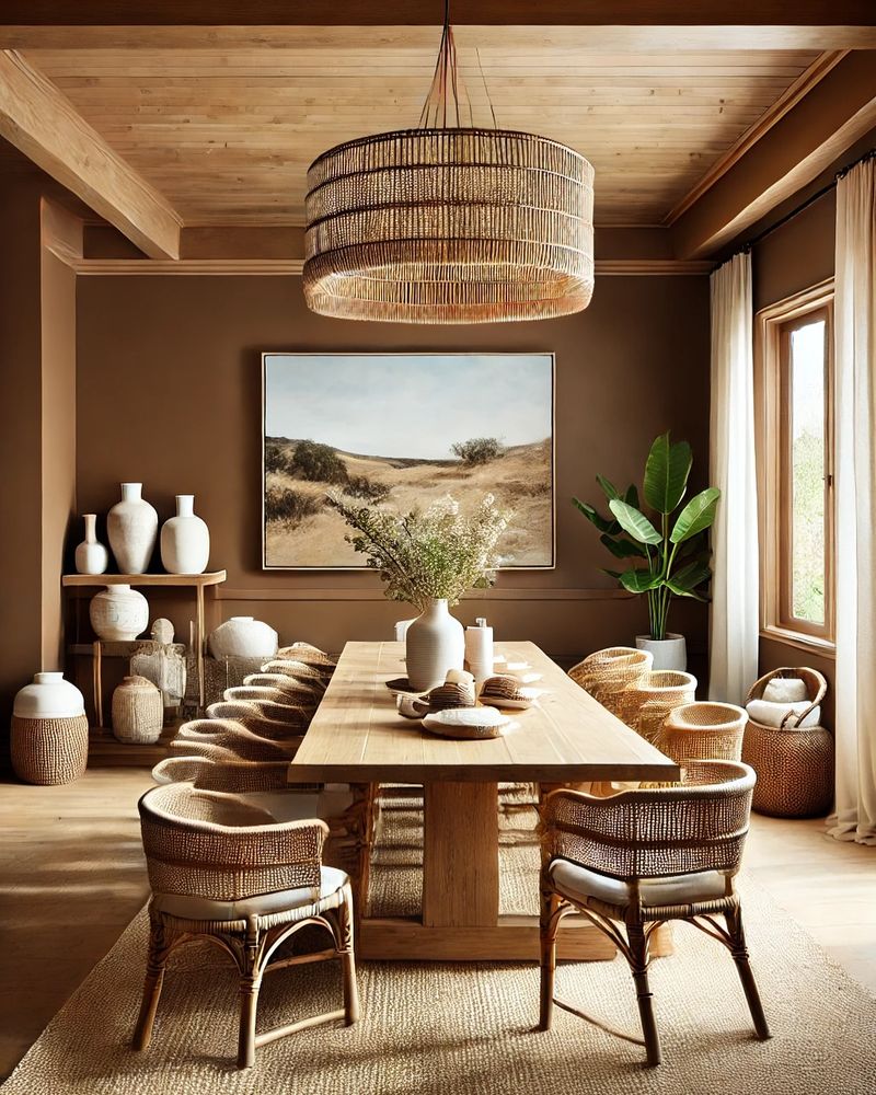Pendant Light Cluster Above Table