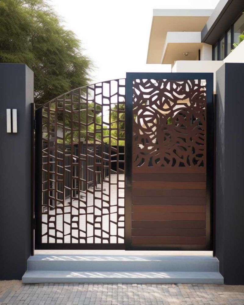 Mixed-Material Gate with Metal and Wood