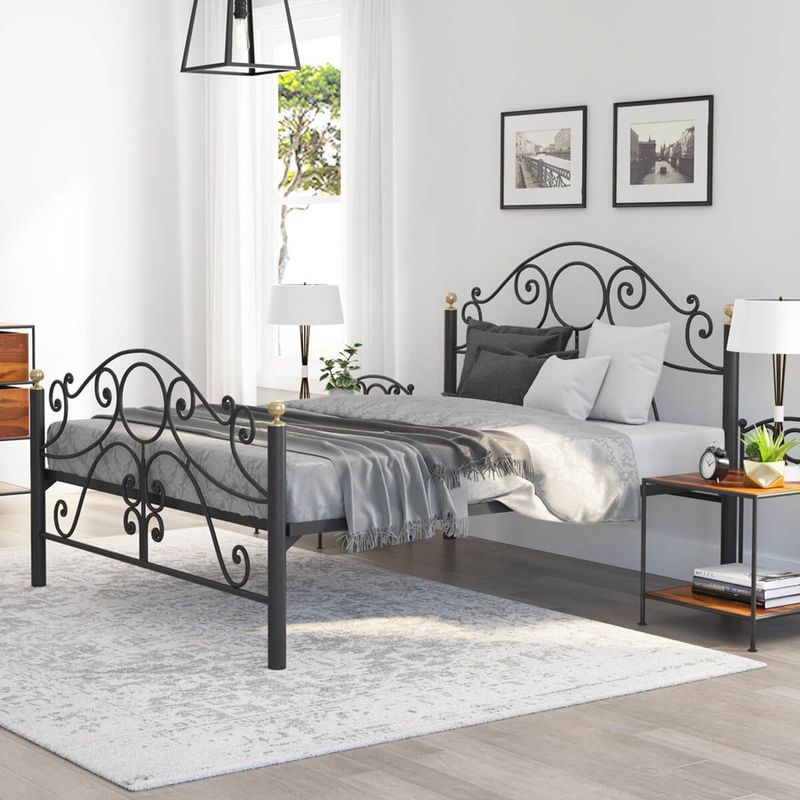 Black Wrought Iron Bed Frame