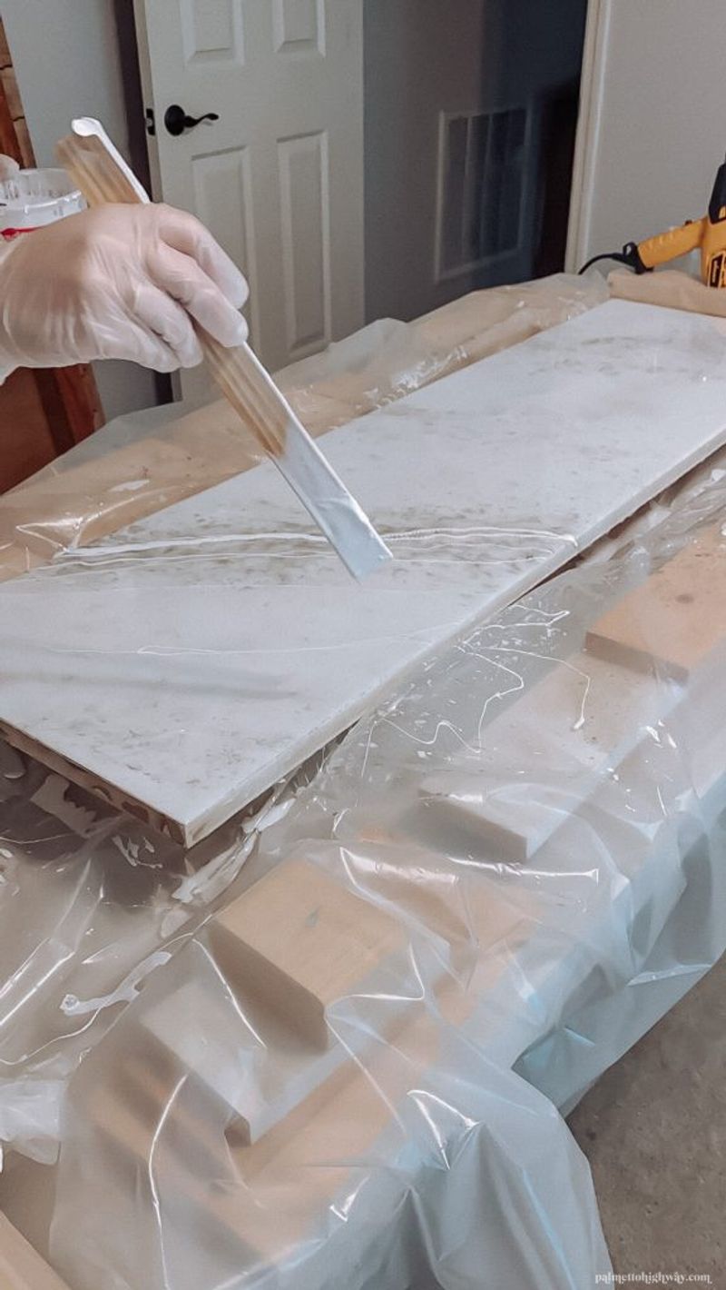 Epoxy countertops trying to mimic stone