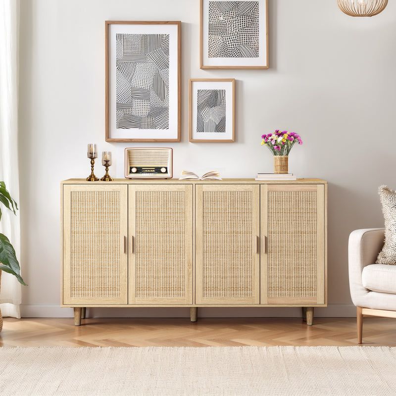Cane-Front Cabinets